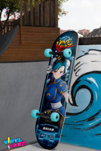 Load image into Gallery viewer, Shian (Cyan) Chun Li Cosplay - Skate Deck