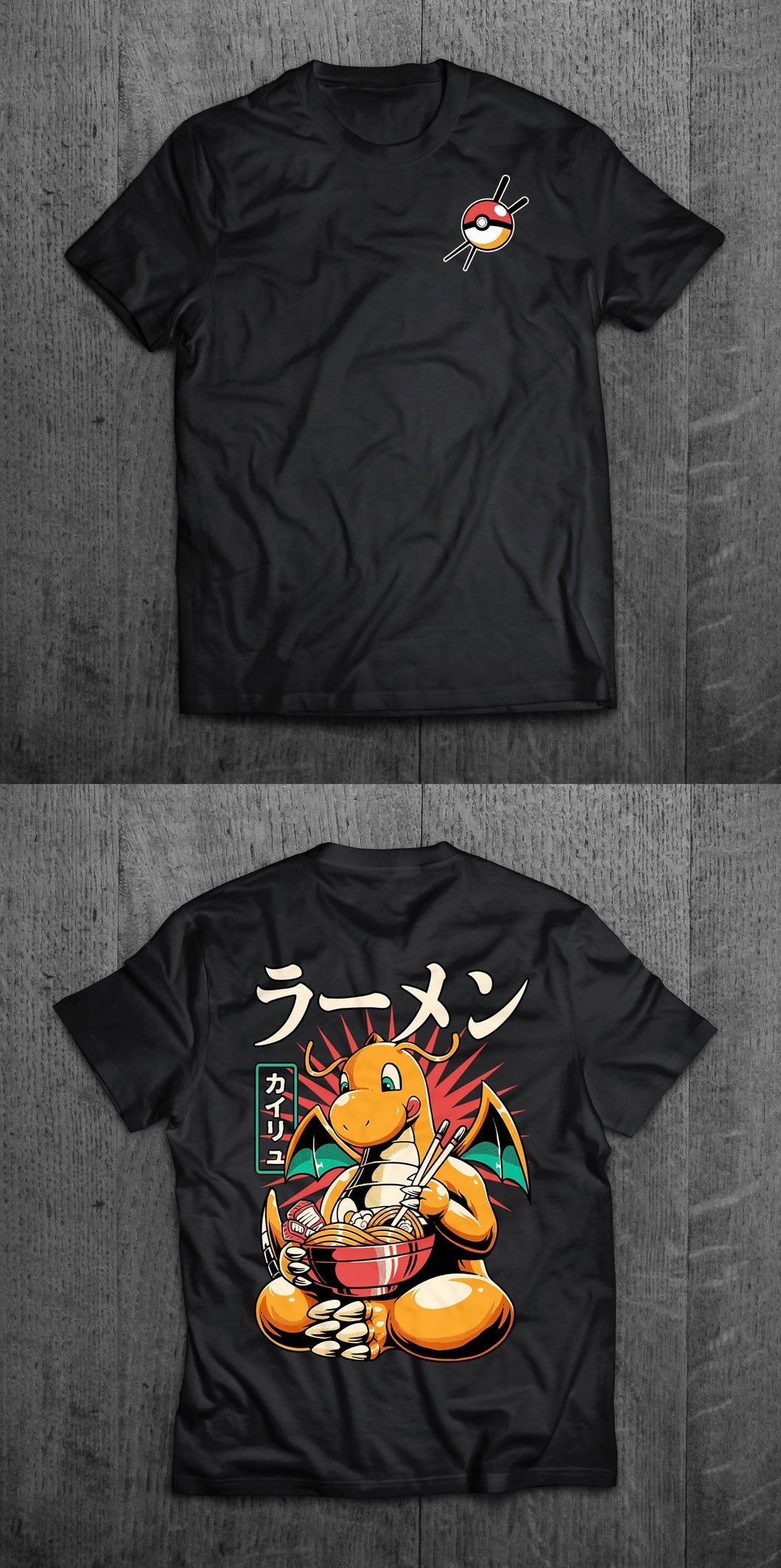 Dragonite Ramen T-Shirt (Front & Back)