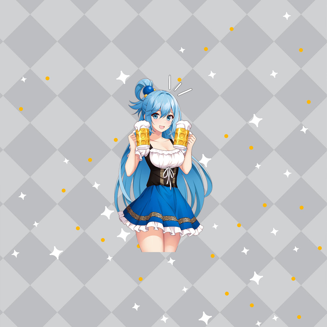 Aqua Beer Maid Sticker