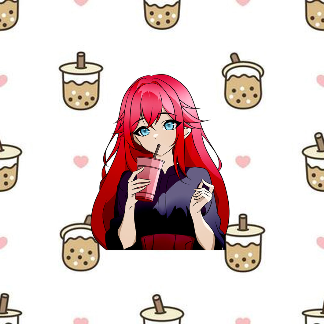 Boba Bae Rias Sticker