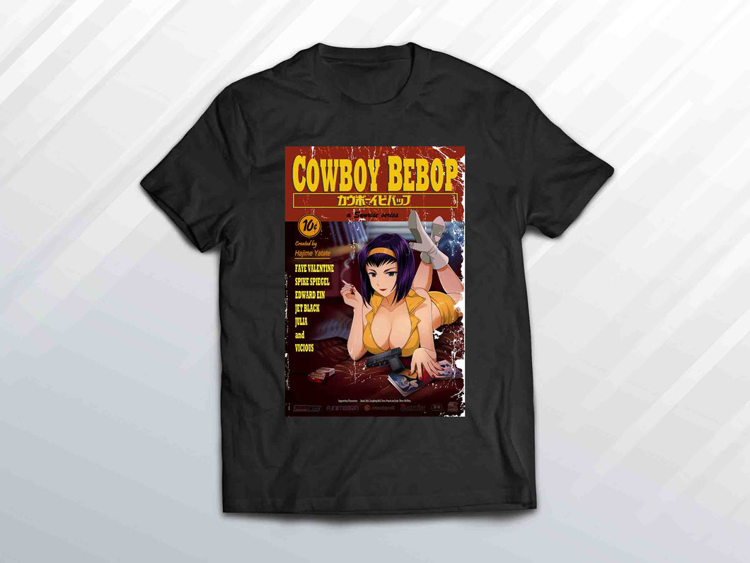 Faye Pulpfiction Cowboy Bebop T-shirt (Front Only)