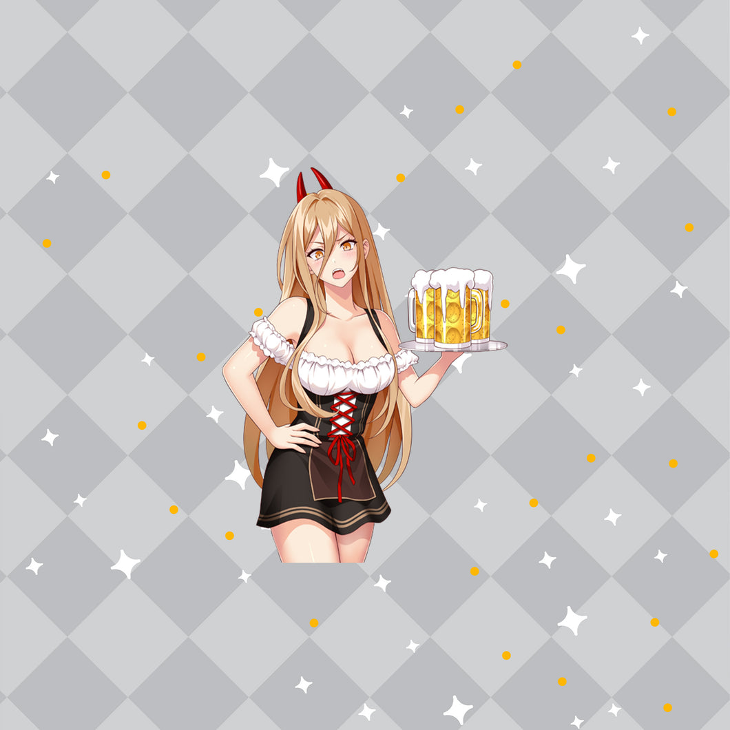 Power Beer Maid Sticker