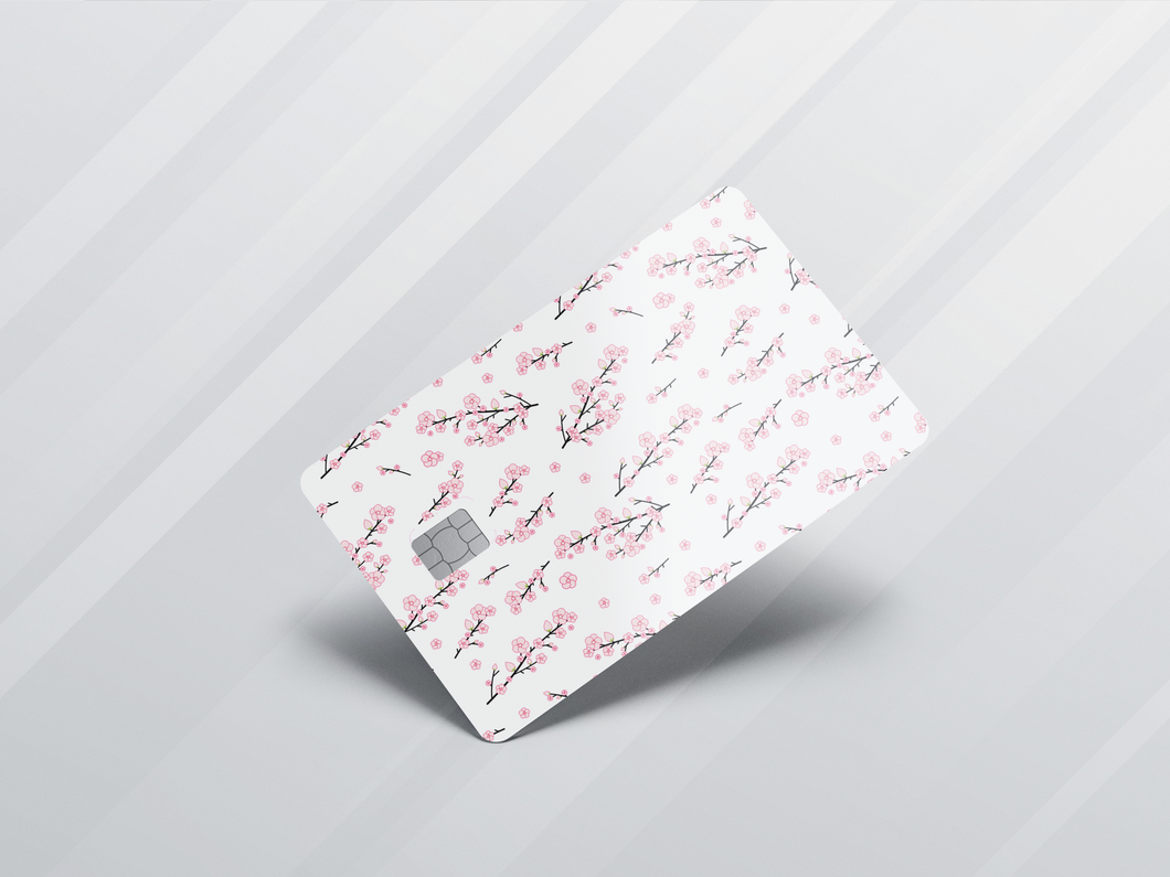 Pink Cherry Blossoms Card Skin