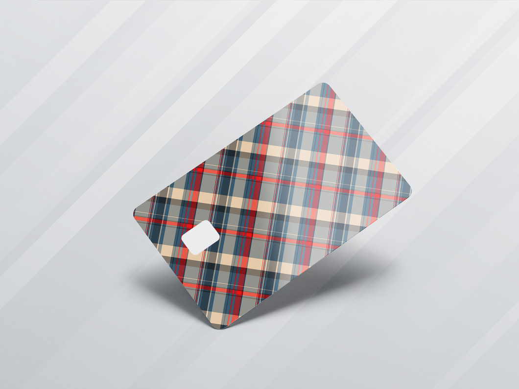 Blue - Red Plaid Card Skin