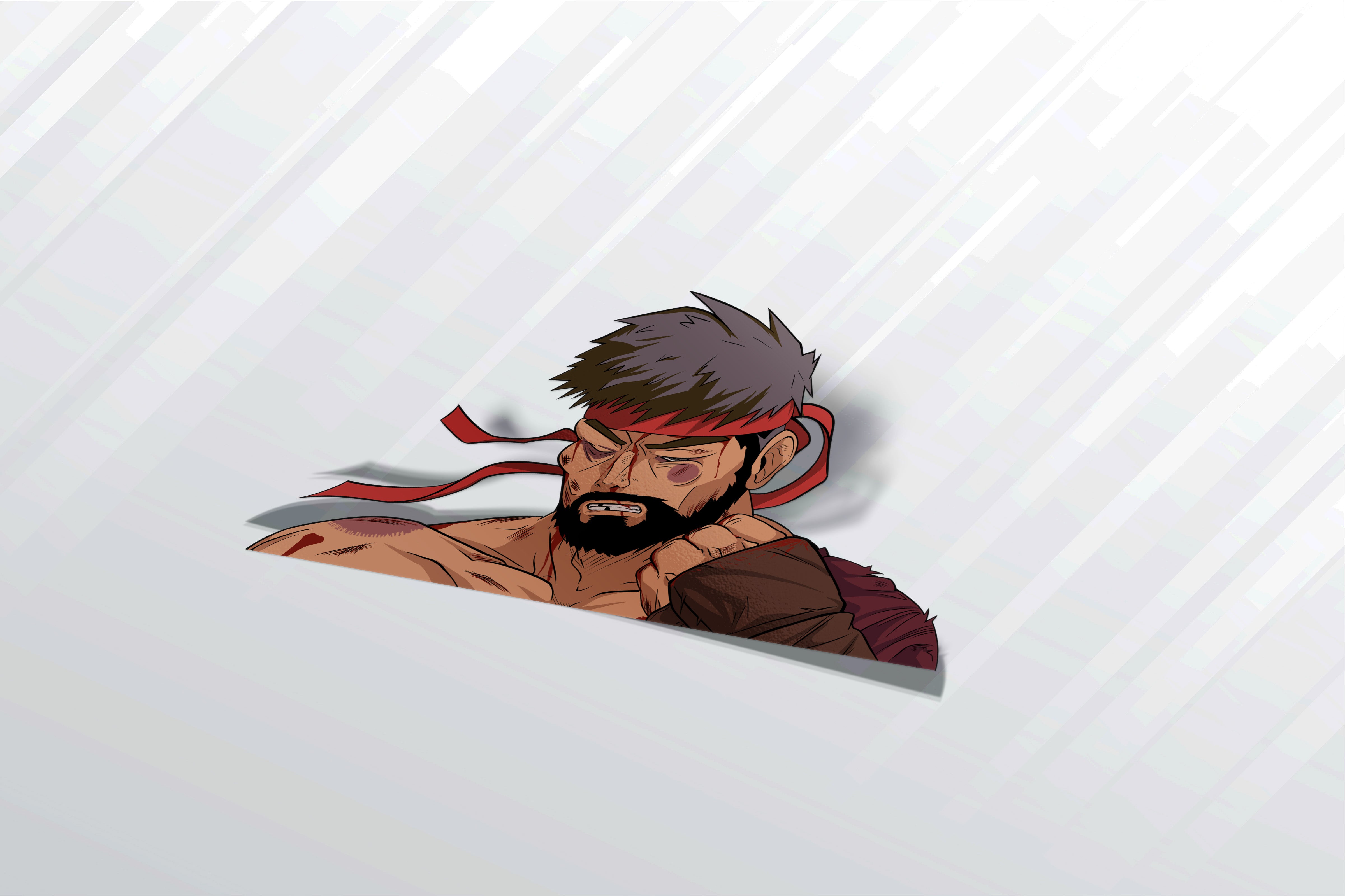 Stickers Ryu Ryu (SF6) Defeated Face Sticker – Vinyl Labz