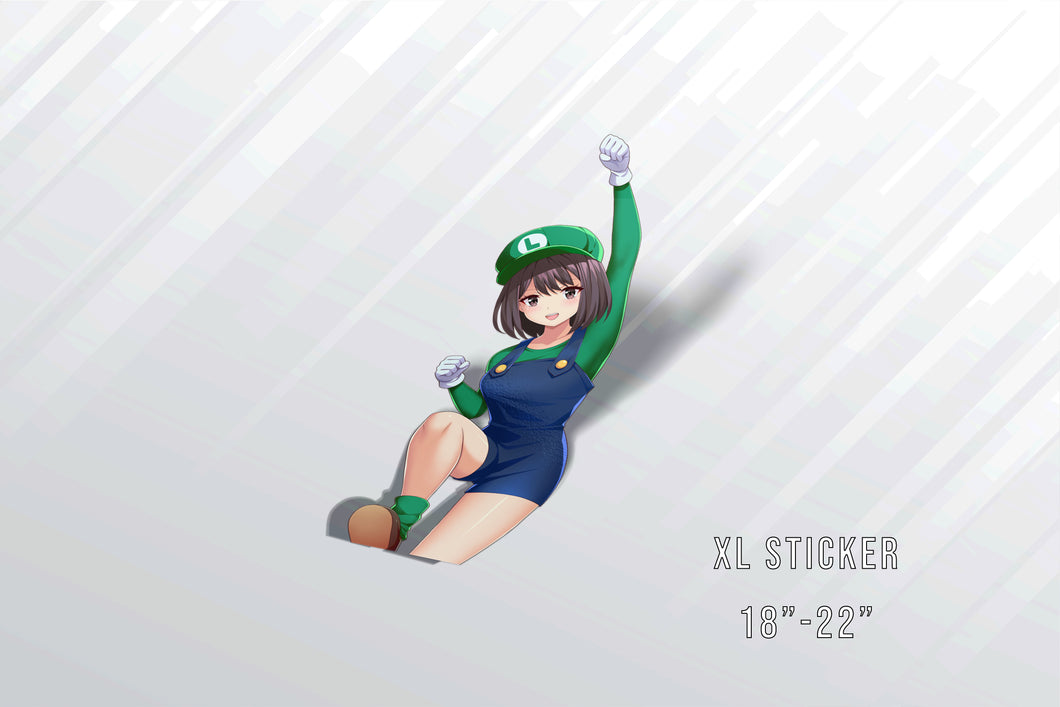 Kuro Luigi (Jumping) Cosplay XL Sticker