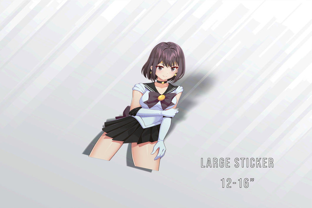 Kuro Sailor Scout Cosplay Large Sticker