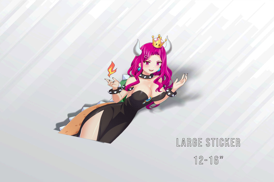 Seki Bowsette Cosplay Large Sticker