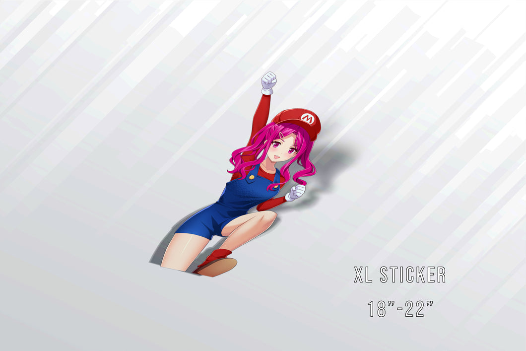 Seki Mario (Jumping) Cosplay XL Sticker