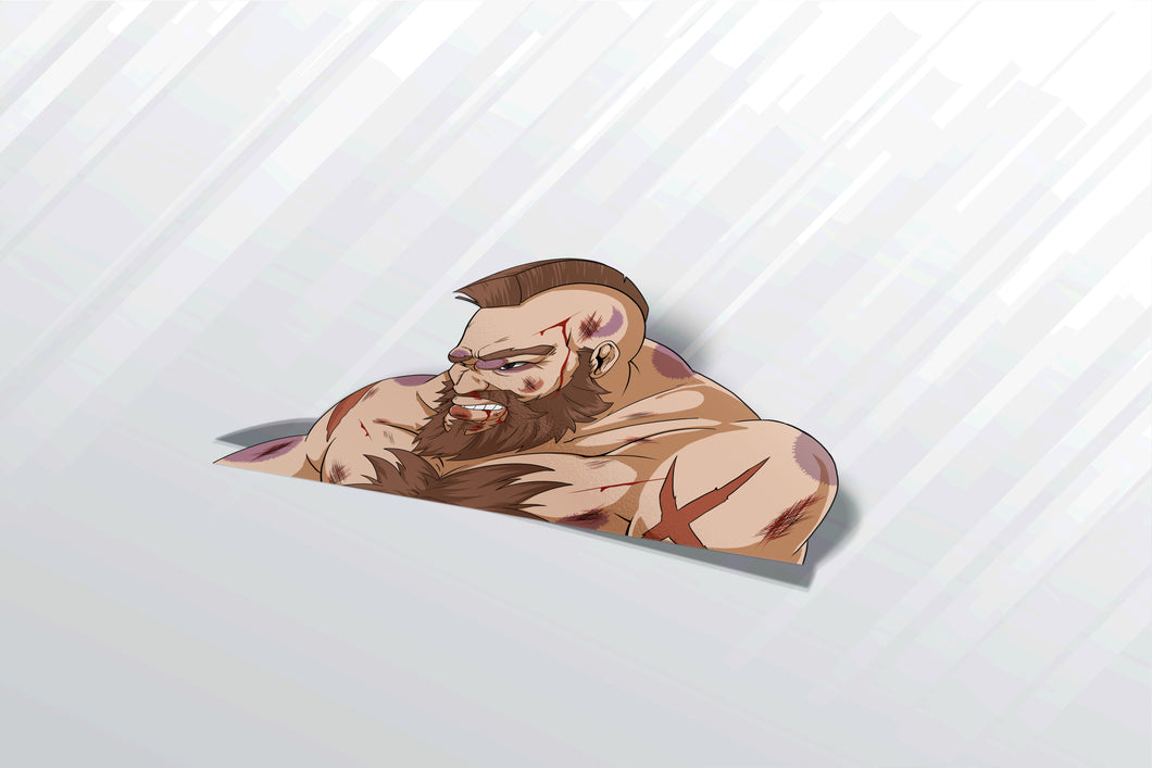 Zangief (SF6) Defeated Face Sticker – Vinyl Labz