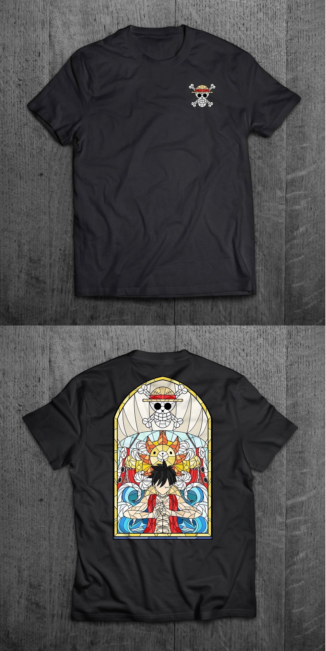 One Piece Stained Glass T-Shirt (Front & Back)