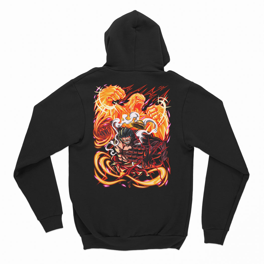 One Piece Luffy Gear 4 Hoodie (Front & Back)