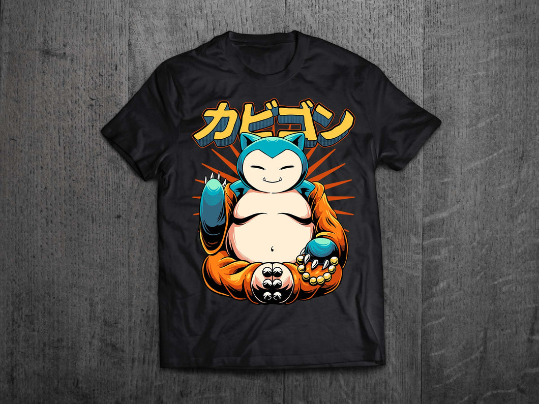 Buddha Snorlax T-Shirt (Front Only)