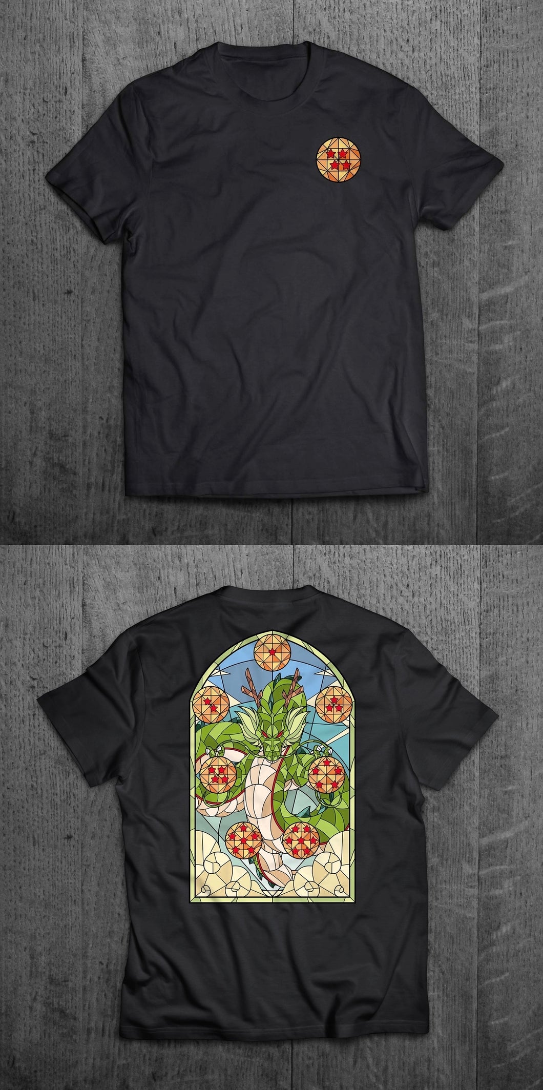 Shenron Stained Glass T-Shirt (Front & Back)
