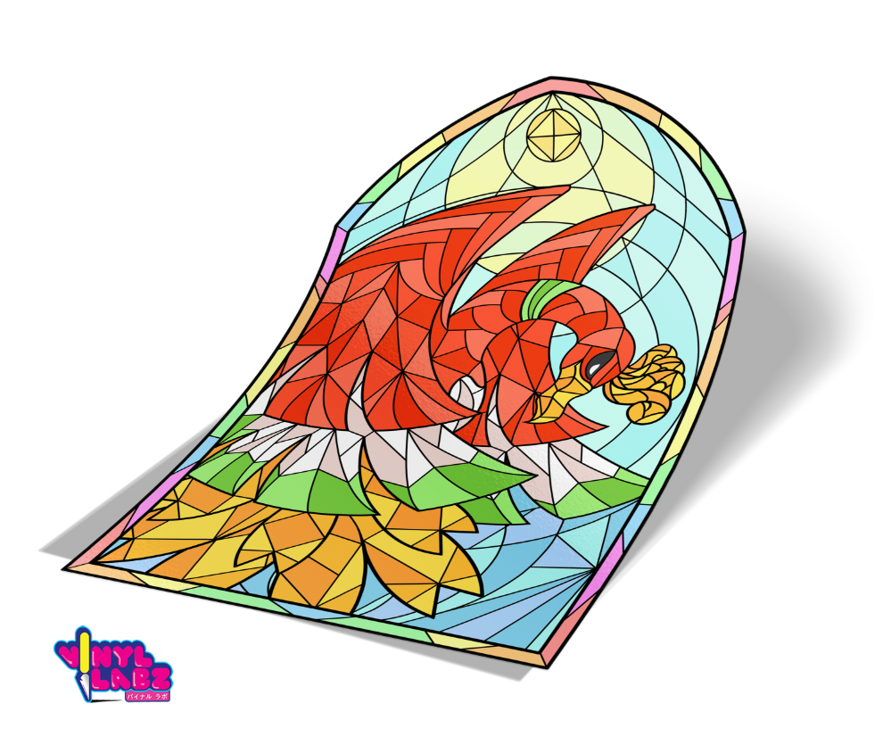 Mini Stained Glass ~ Ho-Oh ~ Spot Reflective