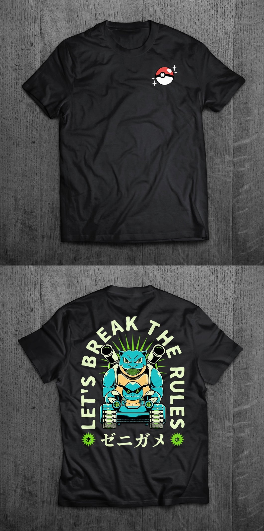 Rule Breaker Blastoise T-Shirt (Front & Back)
