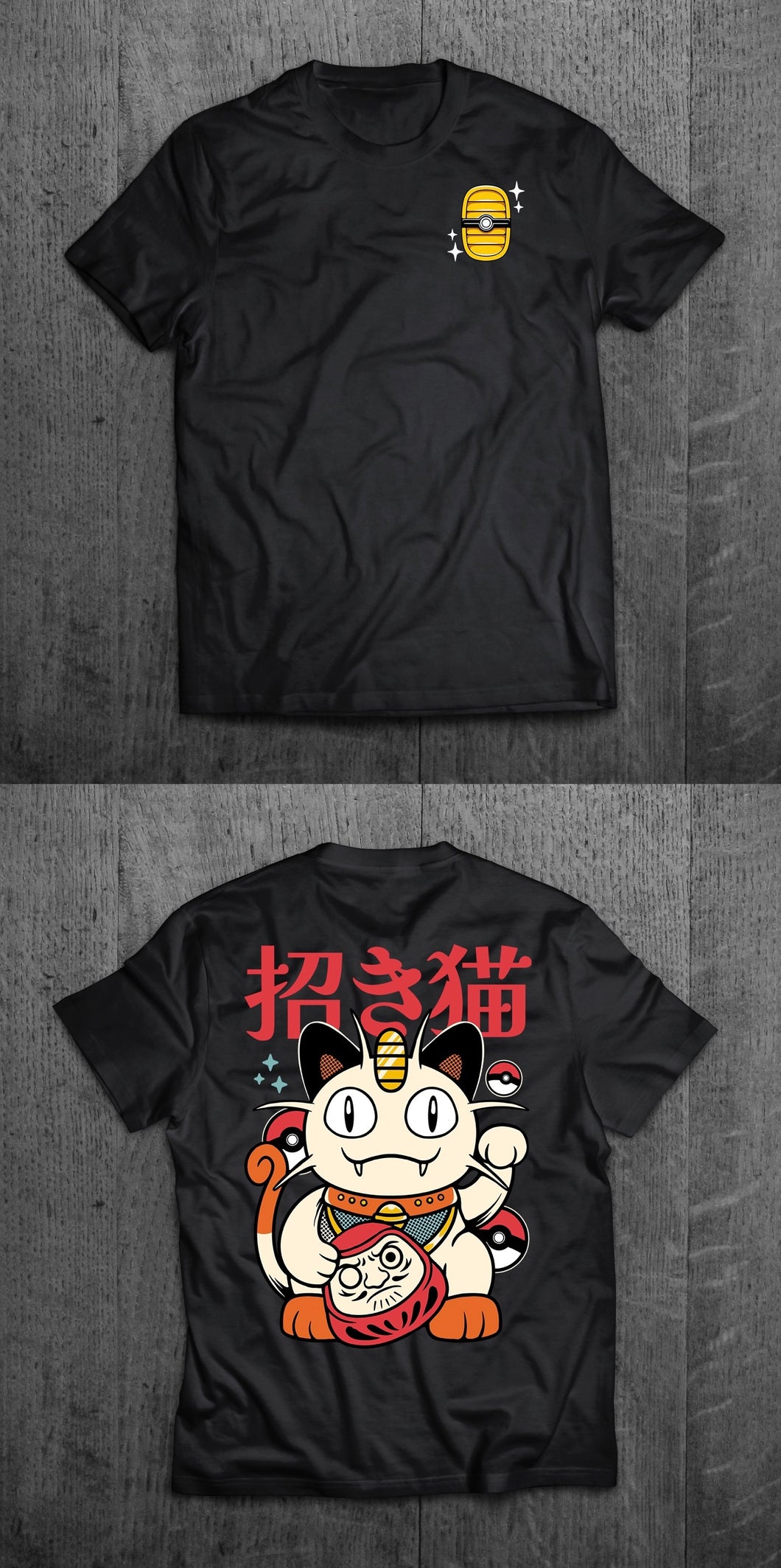 Lucky Meowth T-Shirt (Front & Back)